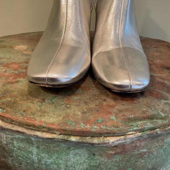 MARC JACOBS ROCKET CHELSEA SILVER ANKLE BOOTS - Picture 5 of 11